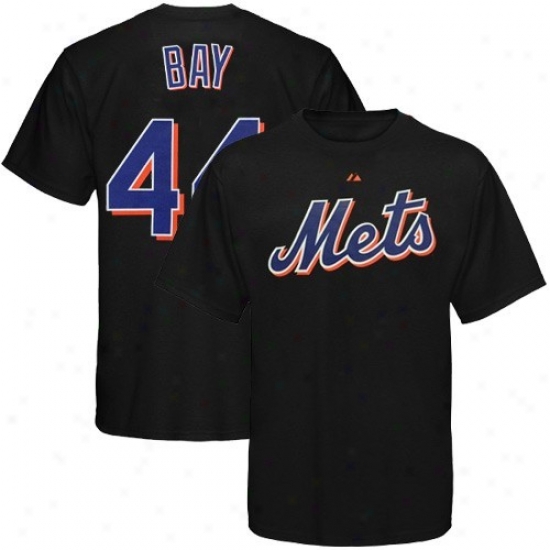 New York Mets Tese : Majestic New York Mets #44 Jason Bight Dark Players Tees
