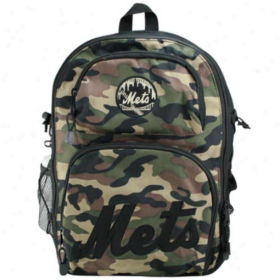 New York Mets Youth Camo Backpack