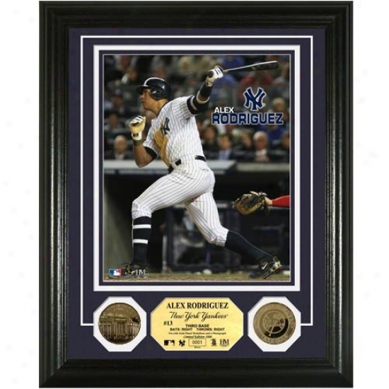 New York Yankees #13 Alex Rodriguez 24kt Gold Coin Photo Mint
