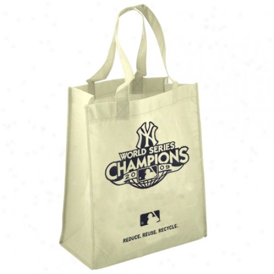 Starting a~ York Yankees 2009 World Series Champions Natural Reusable Tote Bag