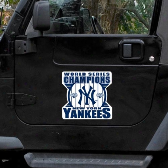 "Just discovered York Yankees 2009 World Series Champions White 12"" Magnet"