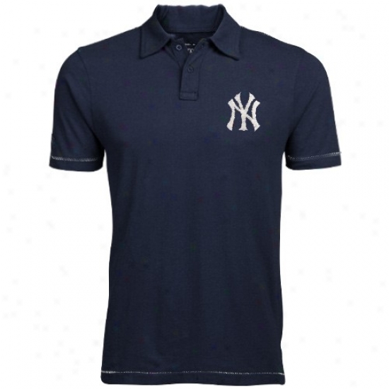 New York Yankees Clothes: Antigua New York Yankees Navy Blue Marley Polo