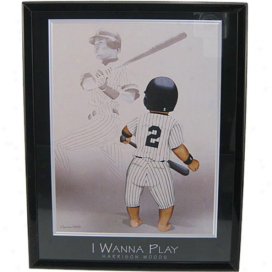 "new York Yankees Derek Jeter ""i Wanna Play"" Picture"