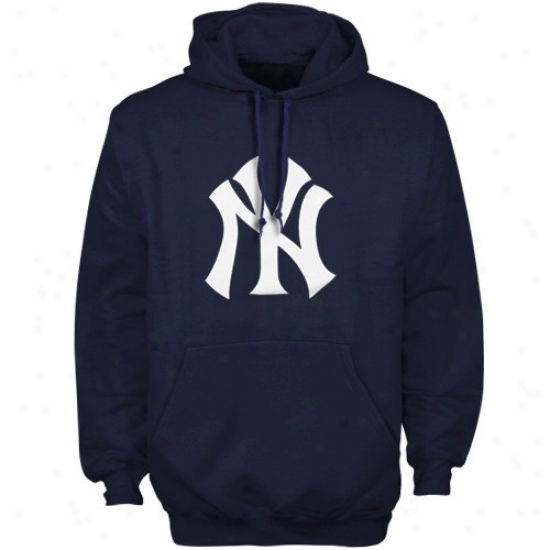 New York Yankees Fleece : Majestic New York Yankees Navy Blue Suedetek Logo Fleece