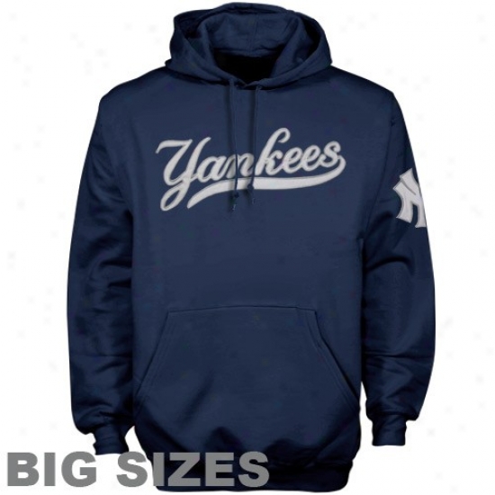 New York Yankese Fleece : Majestic New York Yankees Navy Blue Bunt Big Sizes Fleece