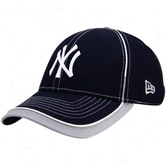 New York Yankees Hat : New Era New York Yankees Navy Blue 39thirgy Stretch Fit Hat