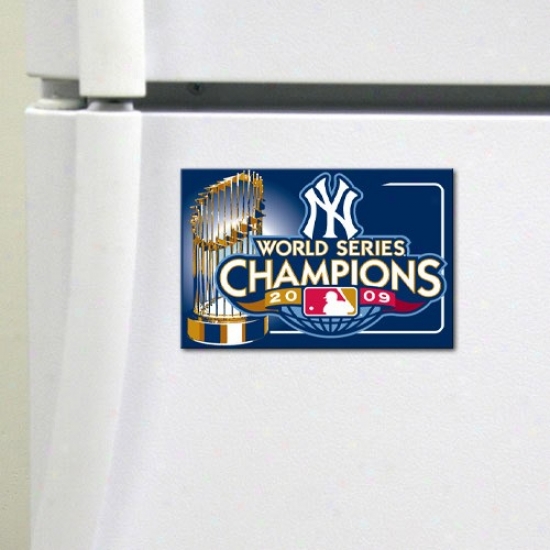 New York Yanemes Hats : New York Yankees 2009 World Series Champions Magnet