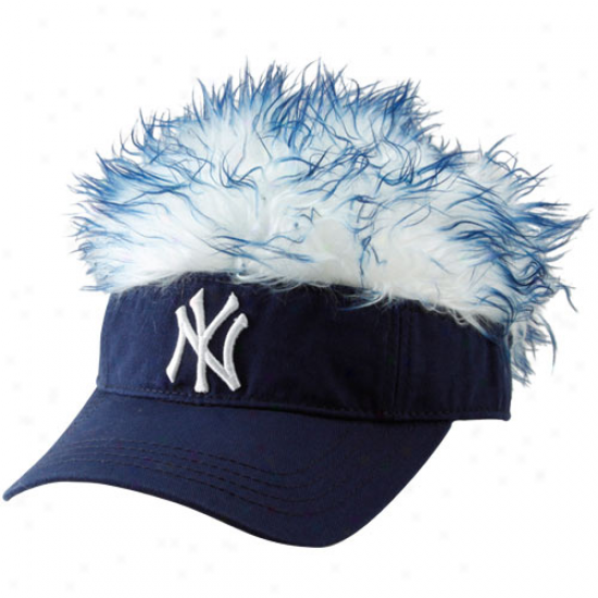 New York Yankees Hats : New York Yankees Navy Blue Fresh Flame Adjustable Visor