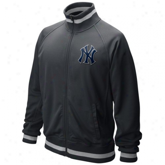 New York Yankees Jackets : Nike New York Yankees Graphite Warning Footprint Jackets