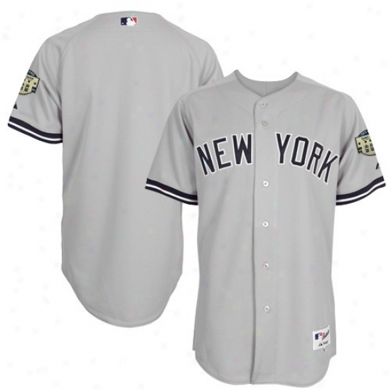 New York Yankees Jerseys : Majestic New York Yankees Gray Authentic On-field Baseball Jerseys