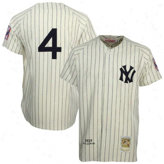 New York Yankees Jerseys : Mitchell & Ness New York Yankees #4 Pure Authentic 1939 Lou Gehrig Jerseys