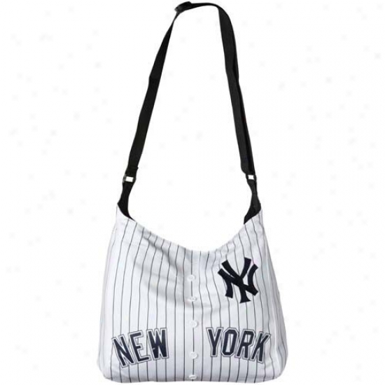 New York Yankees Ladies White Pinstripe Veteran Jersey Tote Sack