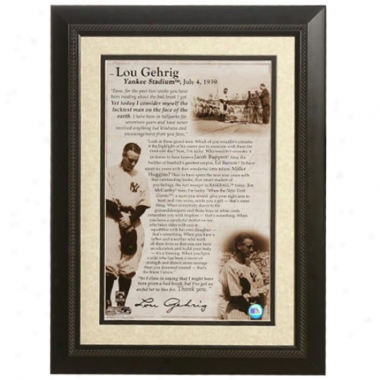 New York Yankees Lou Gehrig ''luckiest Man'' Speech Framed 11x17 Collage