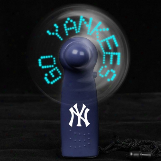 New York Yankees Navy Blue Light-up Message Fan