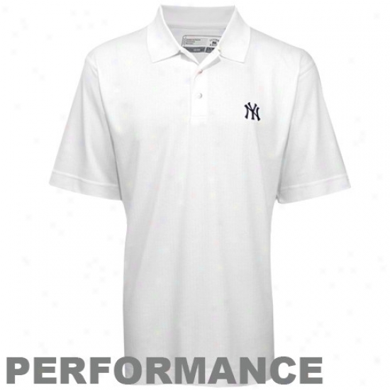 New York Yankees Polo : Cutter & Buck New York Yankees White Element Performance Polo