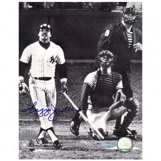 "new York Yankees Reggie Jackson 77 Ws Watching Home Run 8"" X 10"" Photo"