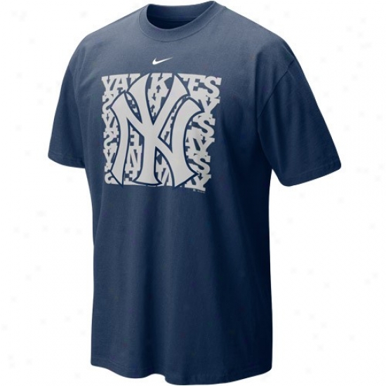 New York Yankees Shirts : Nike New York Yankees Navy Blue Undercover Logo Shirts