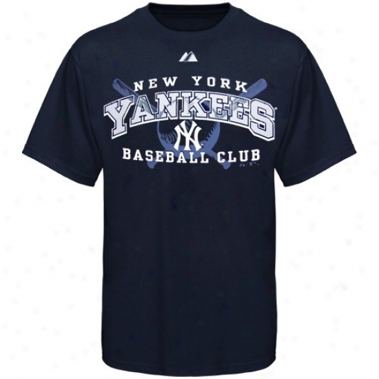 New York Yankees Tshirts : Majestic New York Yankees Navy Blue Monster Act  Tshirts
