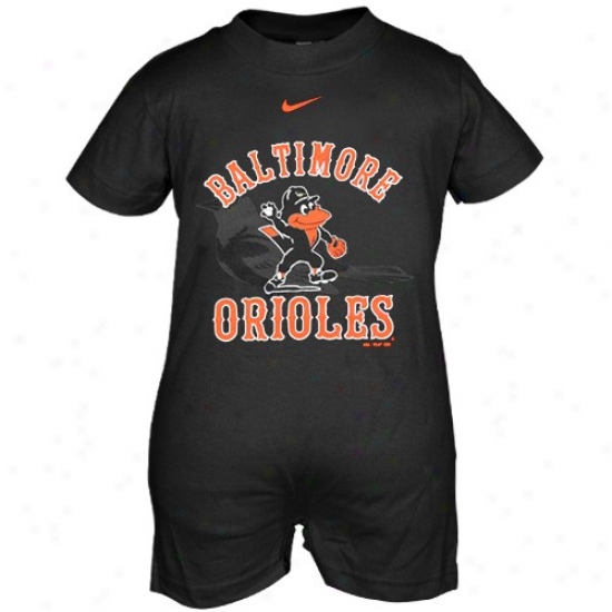 Nike Baltimore Orioles Infant Black Mascot Romper