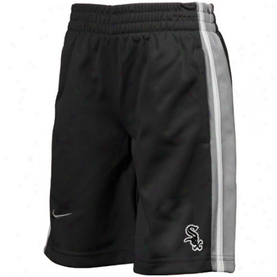 Nike Chicago White Sox Youth Black Mlb Classic Mesh Shorts