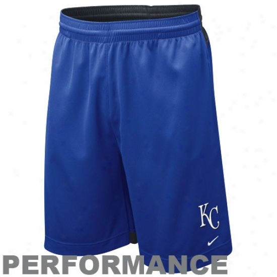 Nike Kansas City Royals Royal Blue Dri-fit Performance Training Snortd