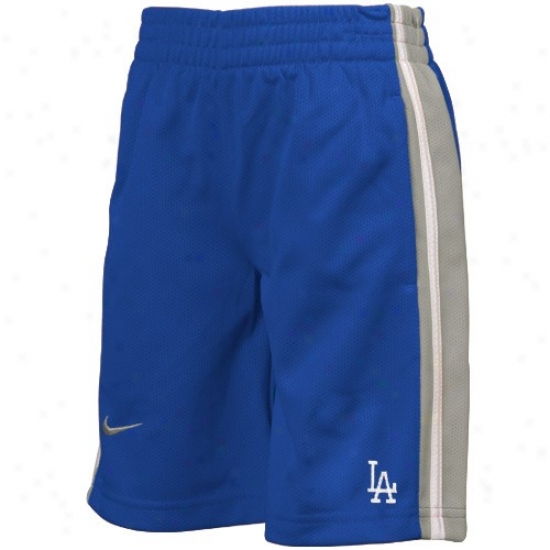Nike L.a. Dodgers Youth Royal Blue Mlb Classic Ensnare Shorts