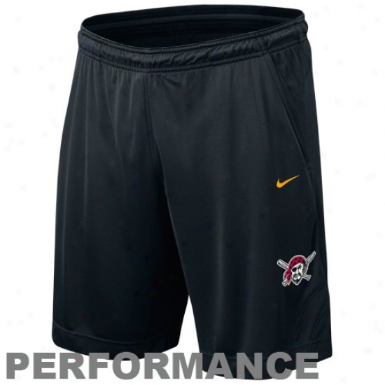 Nike Pittsburgh Pirates Black Mlb Dri-fit Performance Training Shorts