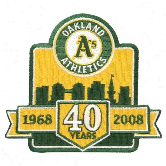 Oakland Athletics 40th Anniversary Embroidered Collector Patch