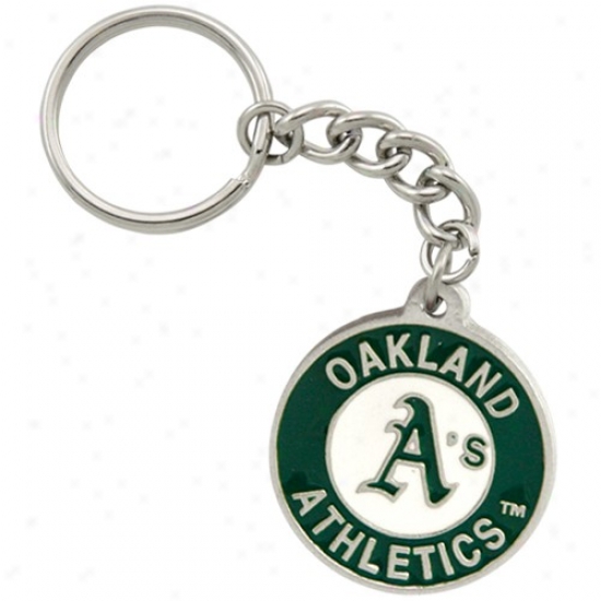 Oakland Athletics Pewtter Primary Logo Keychain