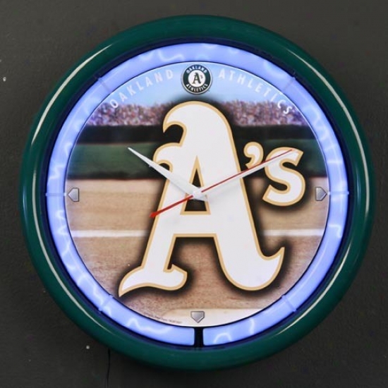 Oakland Athletics Plasma Wall Clock