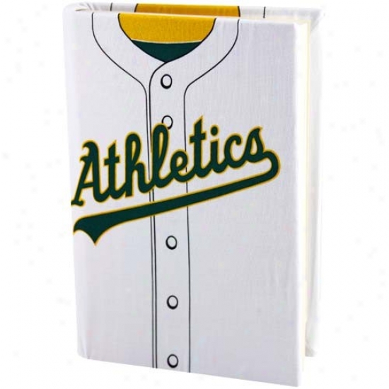 Oakland Athletics White Jersey Stretchable Book Cover