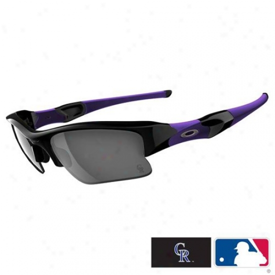 Oakley Colorado Rockies Black-purple Flak Jacket Xlj Sunglasses