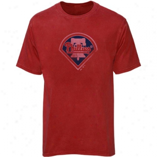 Philadelphia Phillies Apparel: Majestic Philadelphia Phiklies Heather Red Big Time Play T-shirt