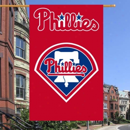 Philadelphia Phillies Banner : Phjladelphia Phillies Red Vertical Applique Banner