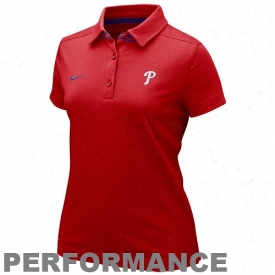 Philadelphia Phillies Clothing: Nike Philadelphia Phillies Ladies Red As If Mlb Performance Polo