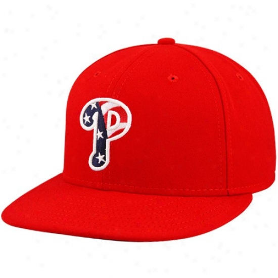 Philadelphia Phillies Merchandise: New Era Philadelphia Phillies Red Stars & Stripes On-field  59fifty Fitted Hat