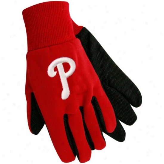 Philadelphia Phillies Red Two-tone Utility Gloves
