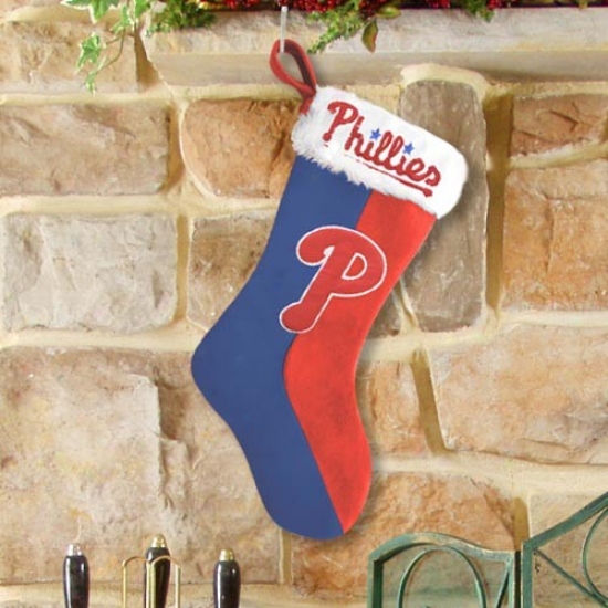 Philadelphiz Phillies Royal Blue-red Logo Plush Stocking