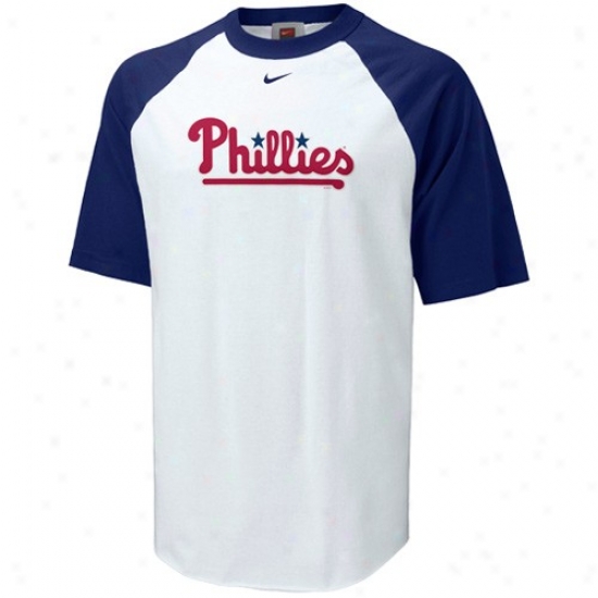 Philadelphia Phillies Shirt : Nike Philadelphia Phillies White Rollin Mlb Raglan Shirt
