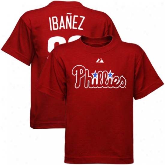 Philadelphia Phillies Shirts : Majestic Philadelphia Phillies #29 Raul Ibanez Toddler Red Player Shirts