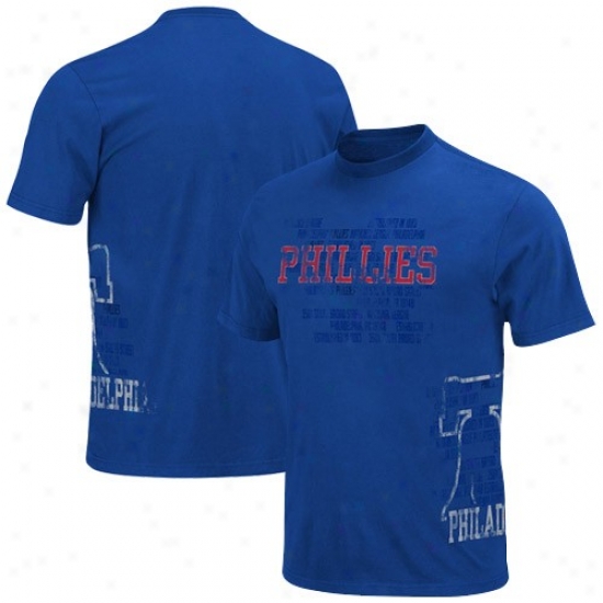 Philadelphia Phillise T Shirt : Majestic Philadelphia Phillies Royal Blue Colossus Premium T Shirt