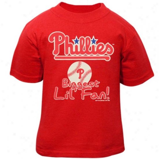 Phhiladelphia Phillies T-shirt : Philadelphia Phillies Infant Red Biggest Lil' Fan T-shirt