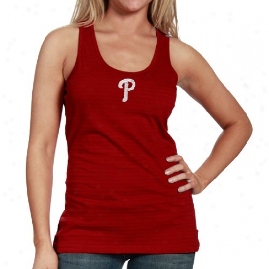 Philadelphia Phillies Tee : Antigua Philadelphia Phillies Ladies Red Splendid Premium Tank Top