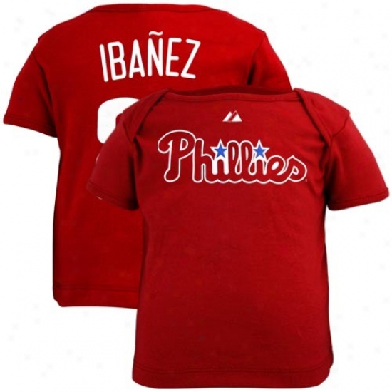 Philaadelphia Phillies Tee : Majestic Philadelphia Phillies #29 Raul Ibanez Infant Red Player Tee