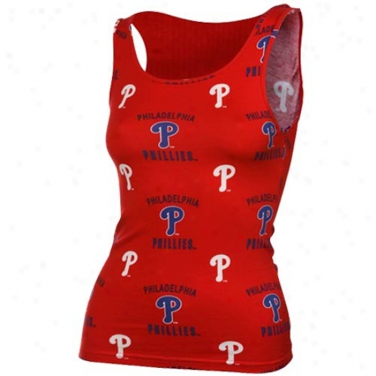 Philadelphia Phillies Tshirt : Philadelphia Phillies Ladies Red Maverick Lounge Tan kTop
