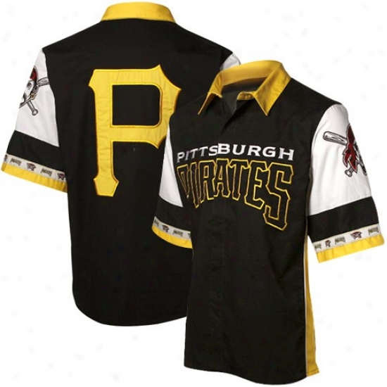 Pittsburgh Pirates Apparel: Pittsburgh Pirates Black Pit Crew Shirt