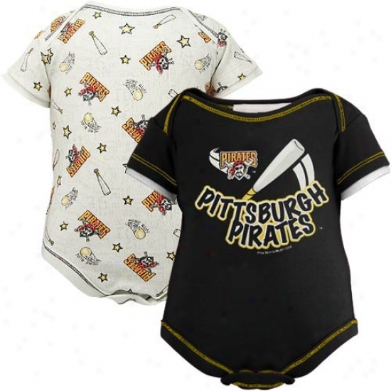 Pittsburgh Pirates Black Infant Home Run 2-pack Creeper Set
