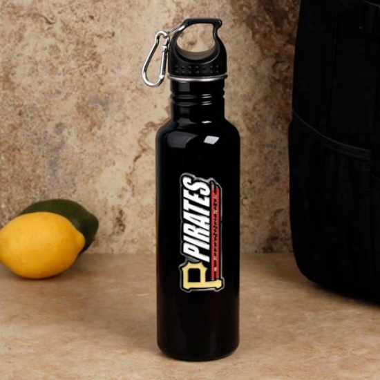 Pittsburgh Pirates Black Stainless Steel Water Bottle