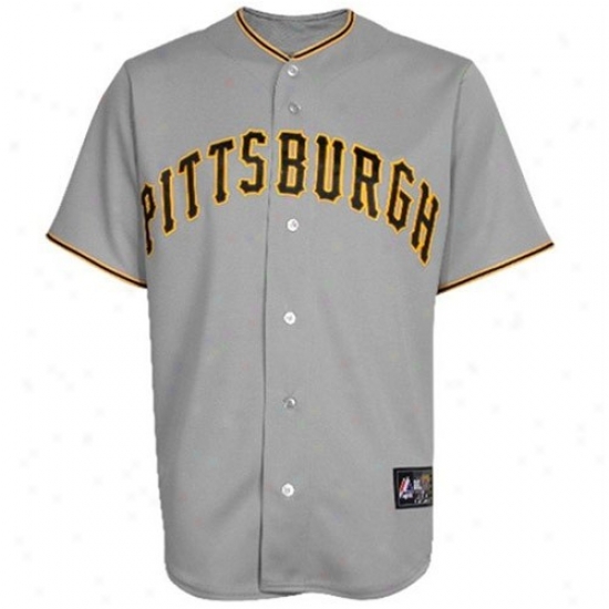 Pittsburgh Pirates Jersey : Majestic Pittsburgh Pirates Youth Replica Jersey-gray