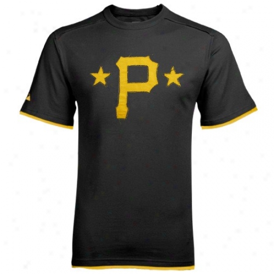 Pittsburgh Pirates Tee : Majestic Pittsburgh Pirates Black Cooperstown Afterglow Tee